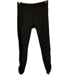 Lululemon 6 Speed Up Tight 7/8 Ruched Bottom Black Leggings
